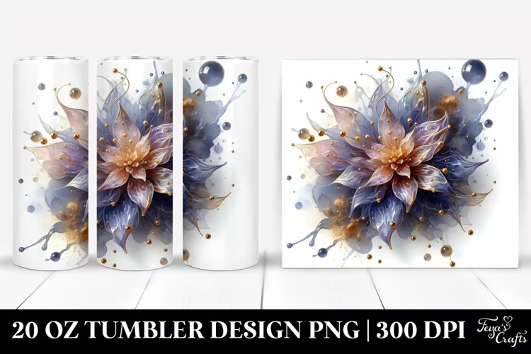 Glossy Lobelia Splash | 20 Oz Tumbler