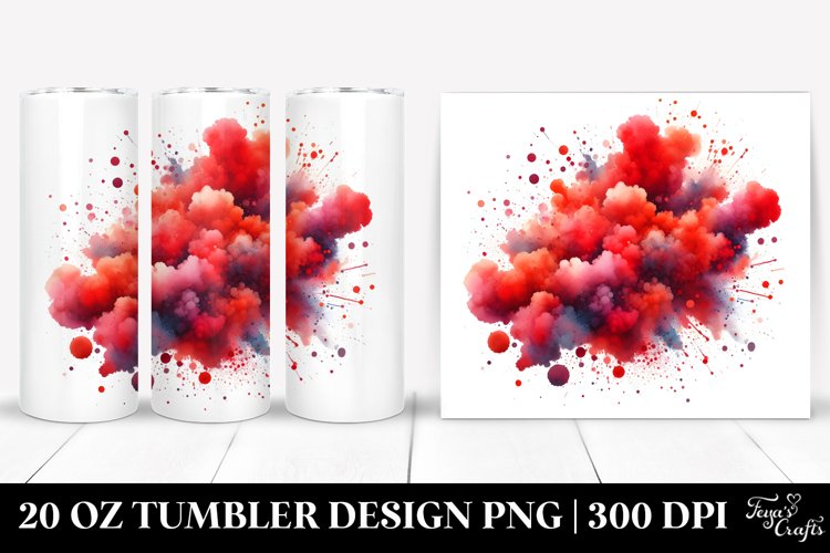 Colorful Watercolor Particles Splash | 20 Oz Tumbler
