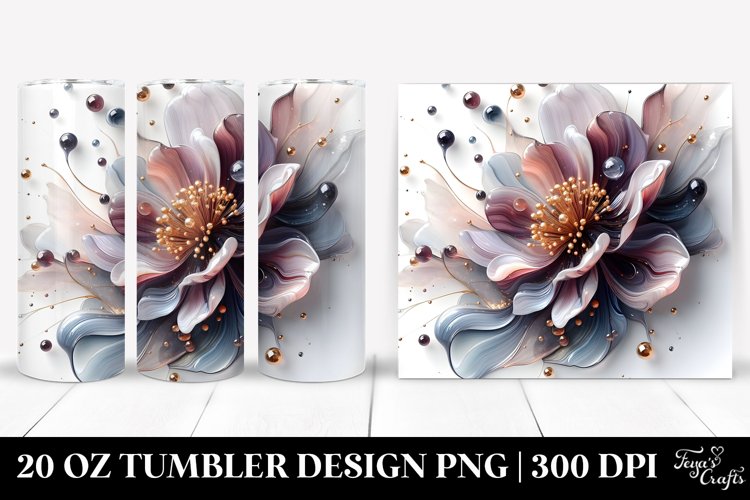 Glossy Anemone Golden Splash Tumbler example image 1