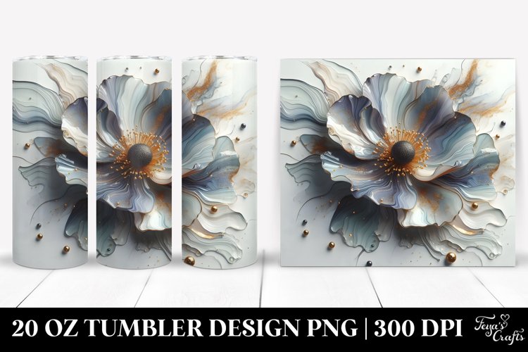 Glossy Anemone Splash Tumbler example image 1
