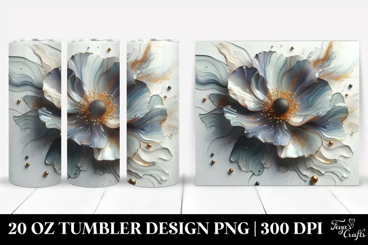 Glossy Anemone Splash Tumbler