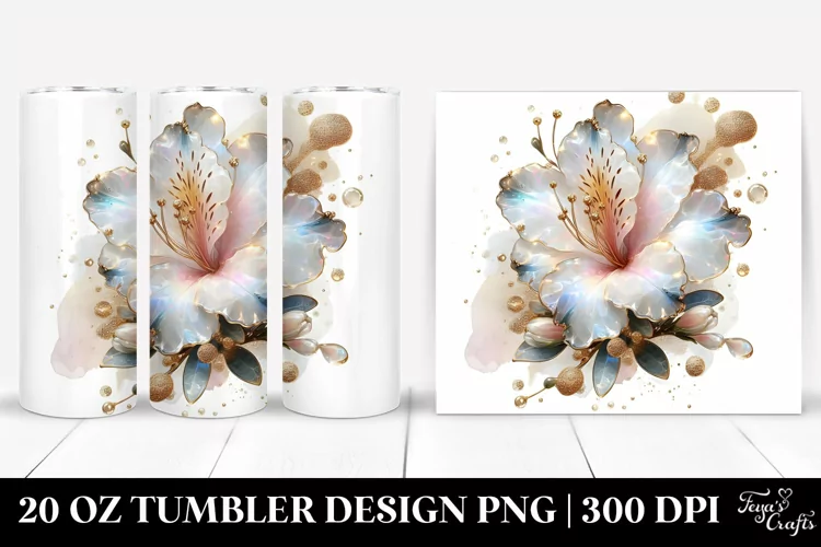 Shiny Azalea Golden Splash Tumbler
