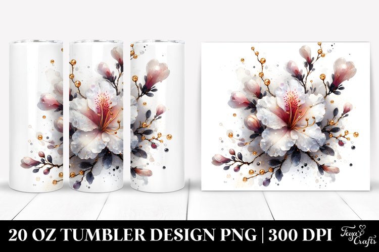 Shiny Marble Azalea Tumbler example image 1