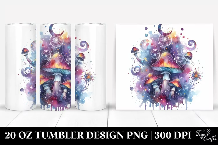 Colorful Magical Mushroom Tumbler | 20 Oz