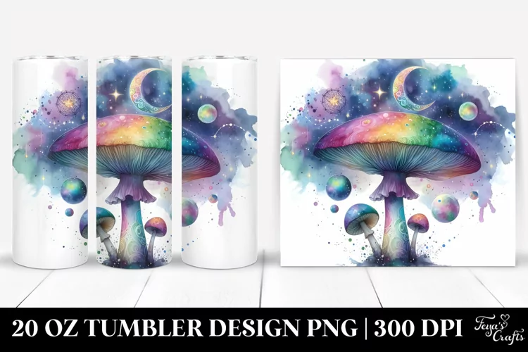 Colorful Magical Mushroom Tumbler | 20 Oz