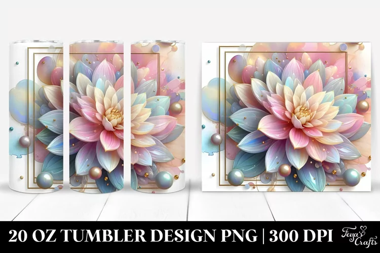 Shiny Retro Dahlia, 20 Oz Tumbler