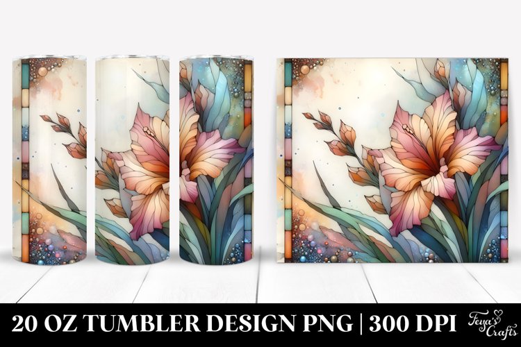 Stained Gladiolus, 20 Oz Tumbler example image 1