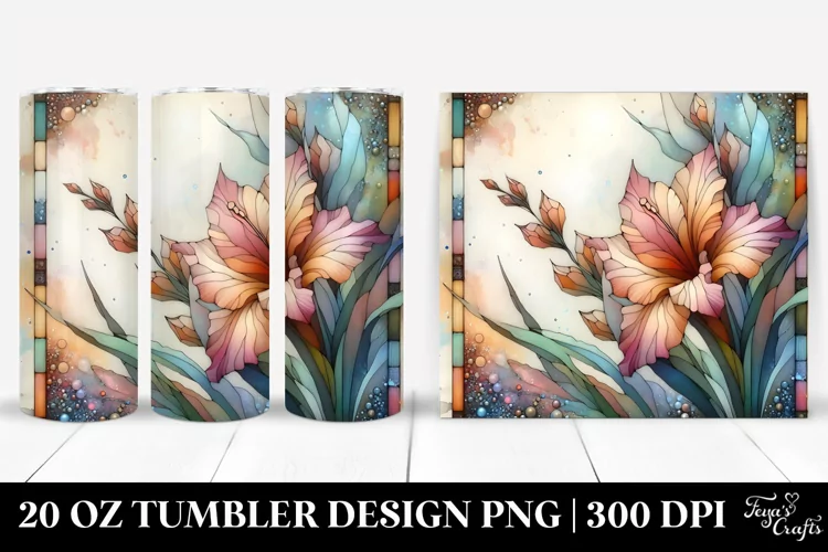 Stained Gladiolus, 20 Oz Tumbler