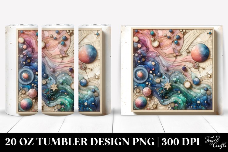 Stained Cosmos, 20 Oz Tumbler example image 1