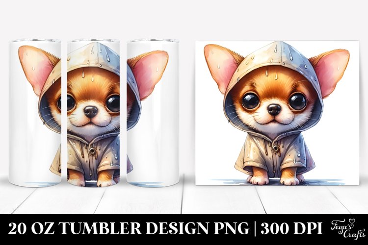 Running Cute Chihuahua, Transparent 20 Oz Tumbler