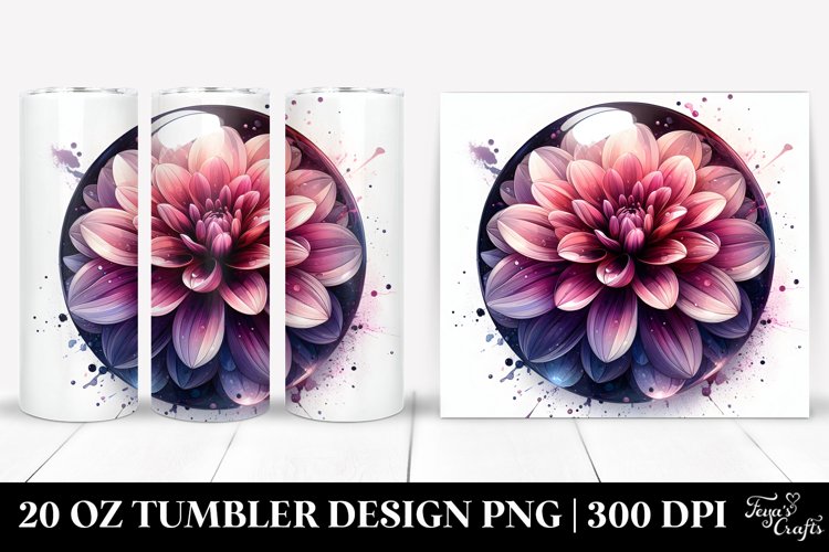 Glossy Dahlia Tumbler example image 1