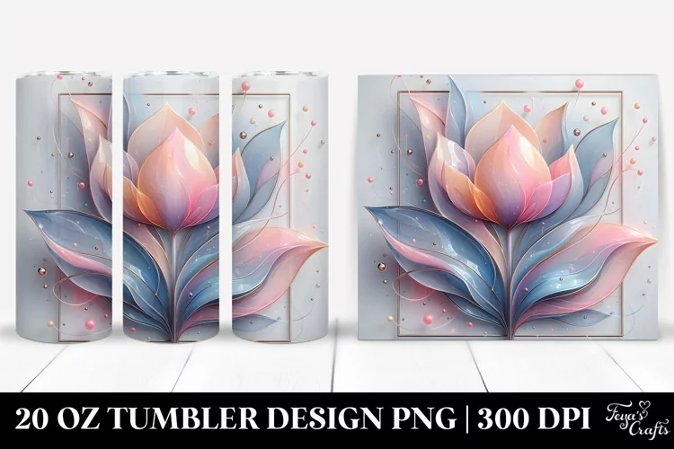Glossy Tulip, 20 Oz Tumbler