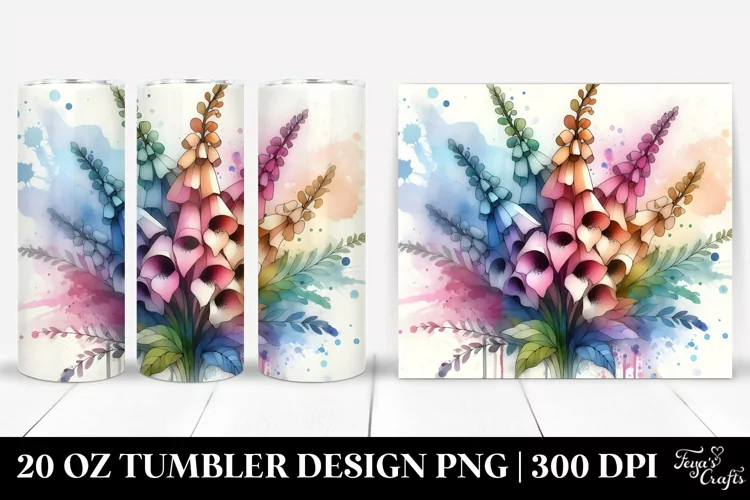 Wooden Foxglove 20 Oz Tumbler