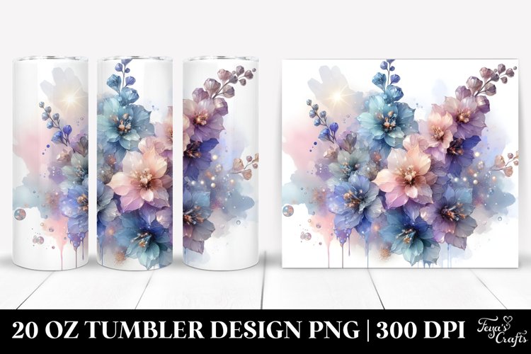 Shiny Delphinium 20 Oz Tumbler example image 1