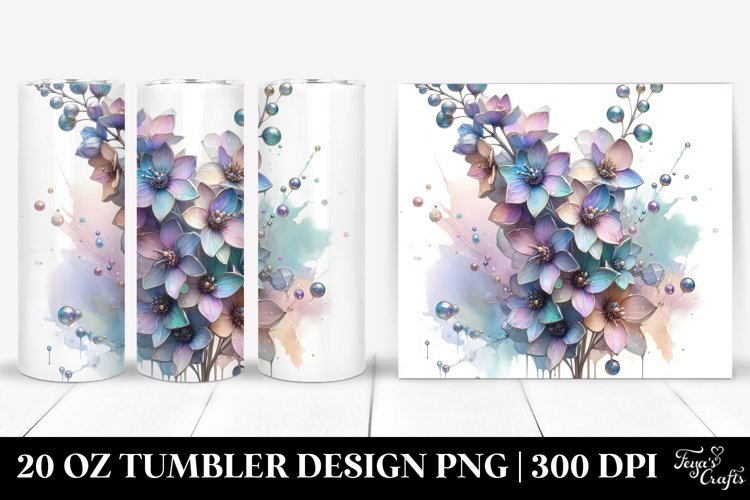 Shiny Delphinium 20 Oz Tumbler example image 1