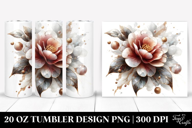 Glossy Camellia | 20 Oz Tumbler example image 1