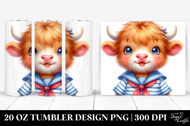 Smiling Baby Highland Cow example image 1