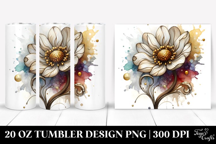Abstract Wooden Anemone | 20 Oz Tumbler example image 1