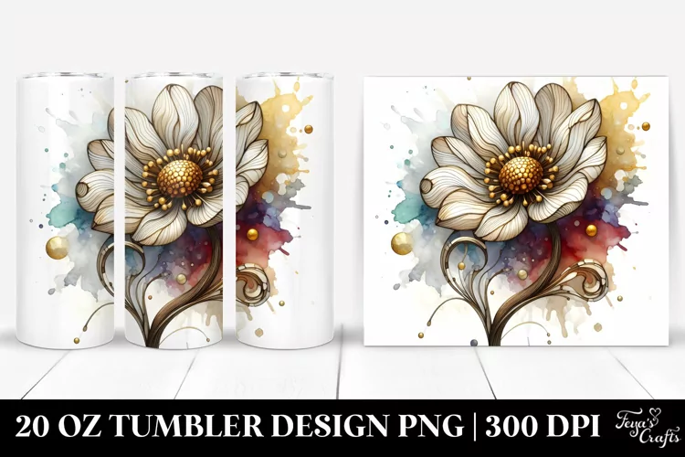 Abstract Wooden Anemone | 20 Oz Tumbler