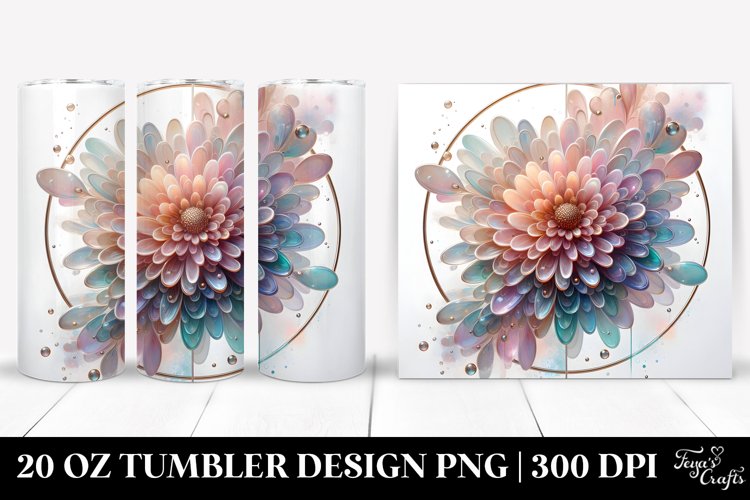 Glossy Chrysanthemum Frame 20 Oz Tumbler example image 1