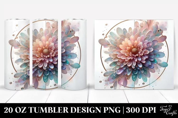 Glossy Chrysanthemum Frame 20 Oz Tumbler