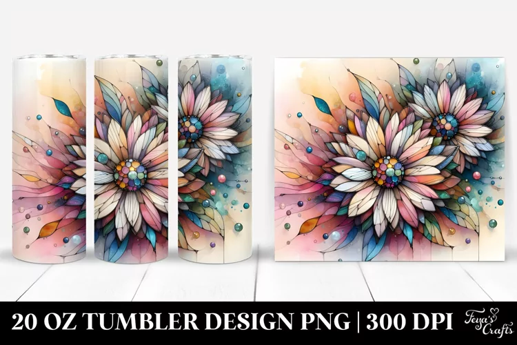 Wooden Gerbera 20 Oz Tumbler