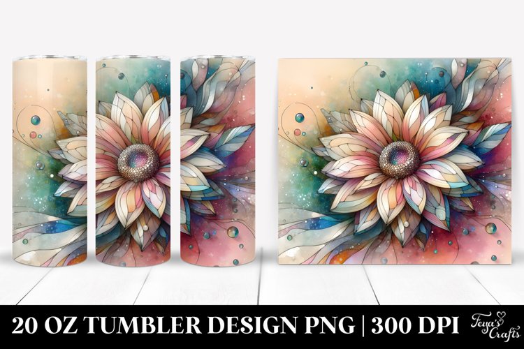 Floral Wreath Gerbera, Transparent 20 Oz Tumbler example image 1