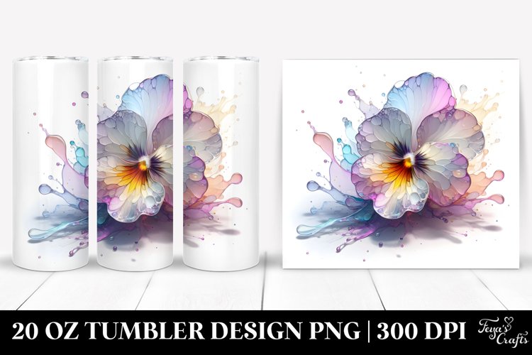 Shiny Pansy 20 Oz Tumbler example image 1