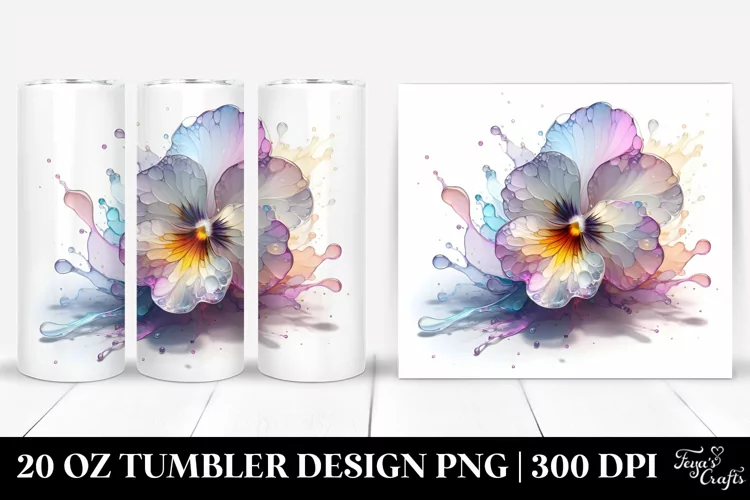 Shiny Pansy 20 Oz Tumbler