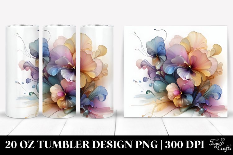 Shiny Pansy 20 Oz Tumbler example image 1