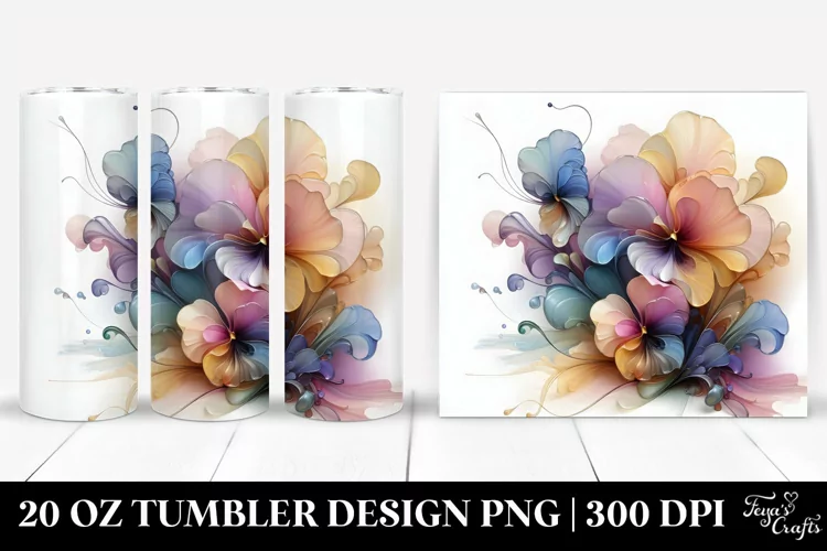 Shiny Pansy 20 Oz Tumbler