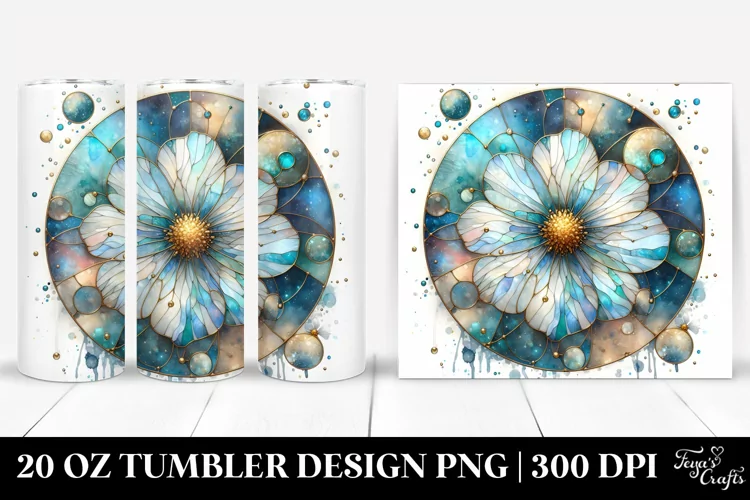 Stained Cosmos with Gold | 20 Oz Tumbler
