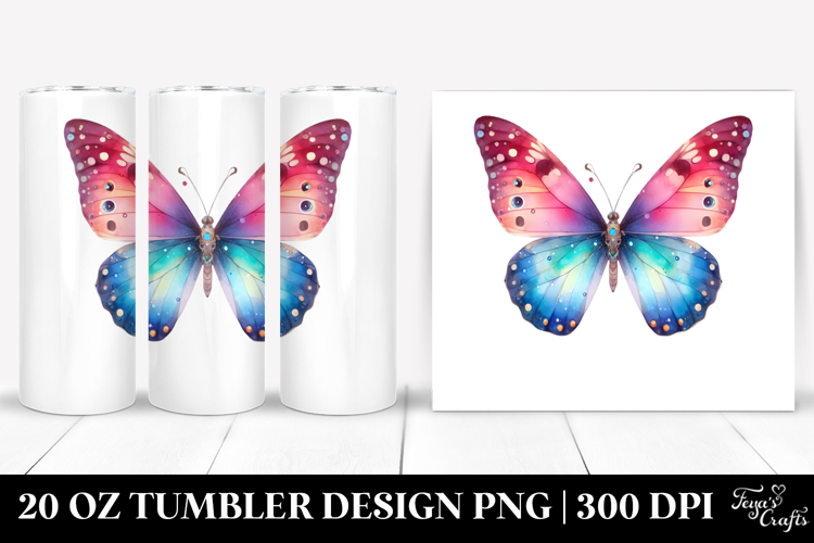 Colorful Butterfly Splash 20 Oz Tumbler