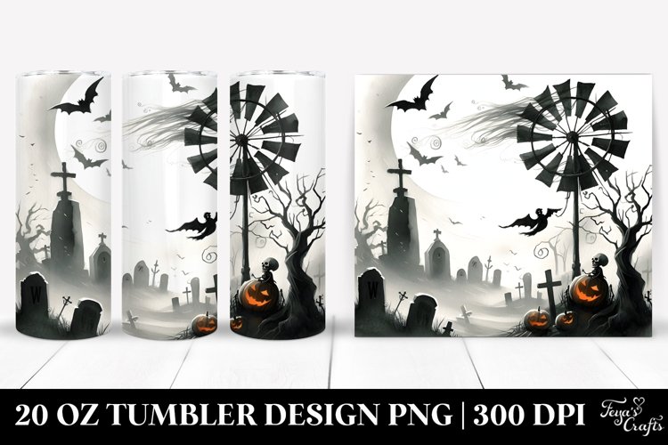 Simple Halloween Scene with Wailing Winds | 20 oz Tumbler