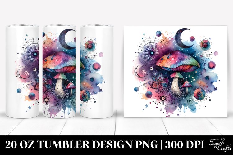 Colorfull Magical Mushroom Tumbler example image 1