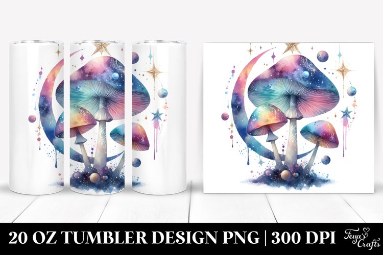 Colorfull Magical Mushroom Tumbler example image 1