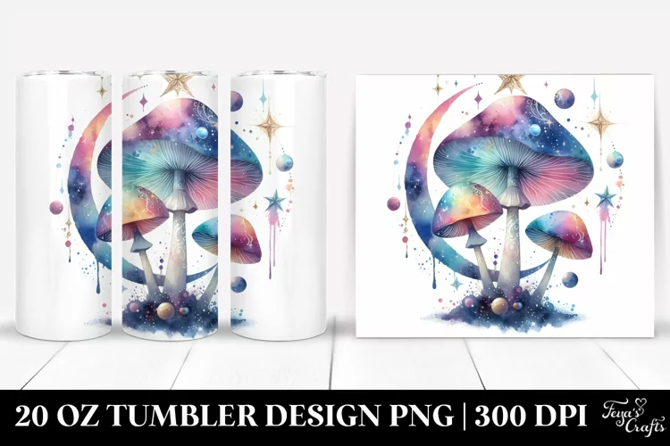 Colorfull Magical Mushroom Tumbler