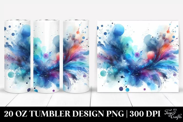 Colorful Blueis Splash | 20 Oz Tumbler