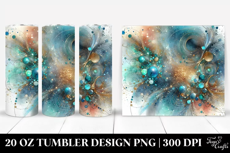 Colorful Cyan Splash | 20 Oz Tumbler