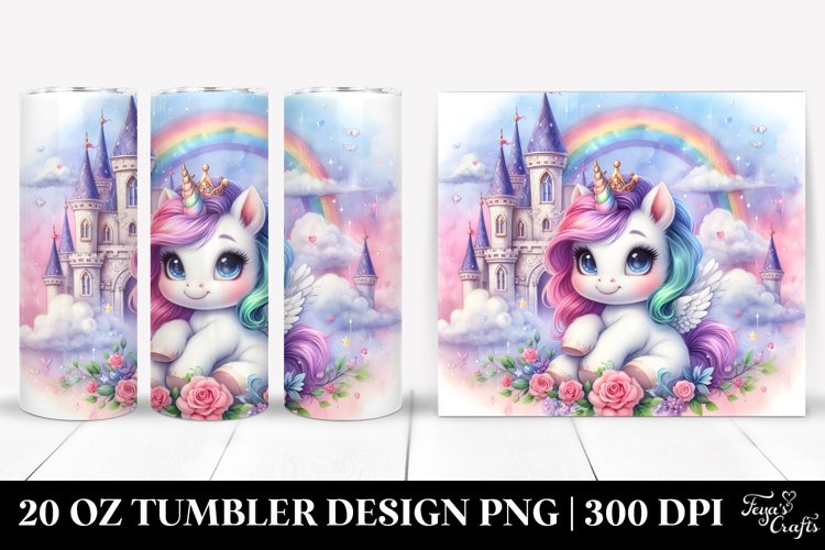 Cute Baby Unicorn from Enchanted Castle | 20 Oz Tumbler