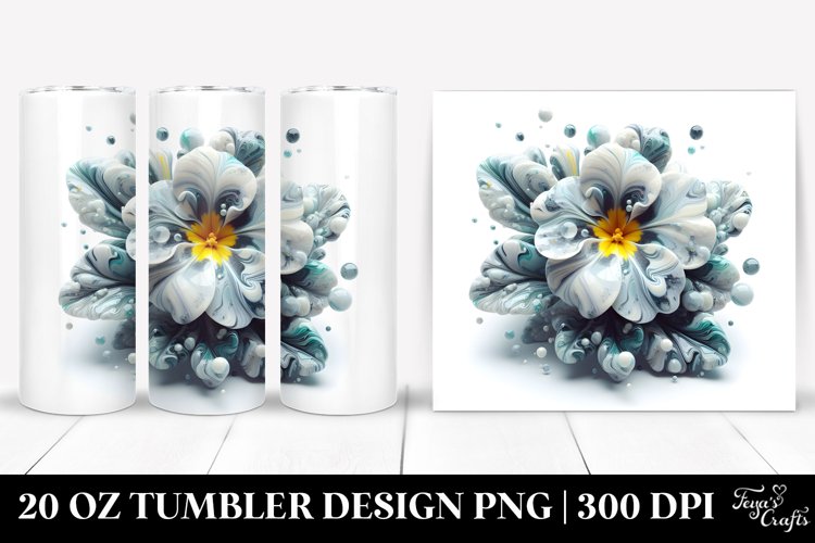 Abstract Glossy Primrose | 20 oz Tumbler example image 1