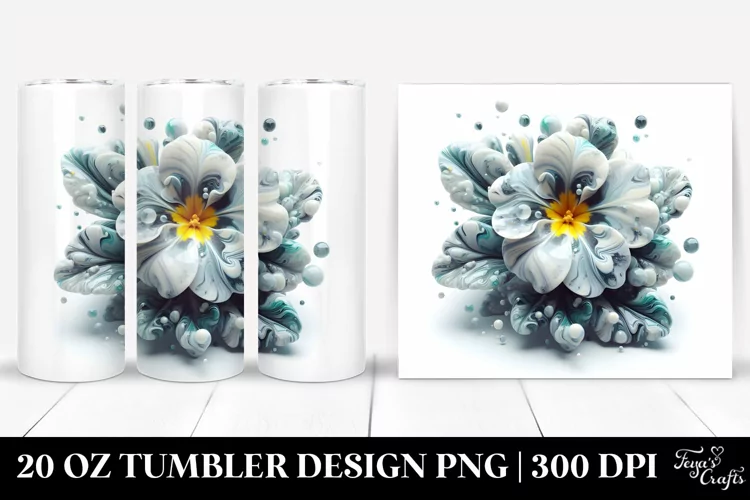 Abstract Glossy Primrose | 20 oz Tumbler