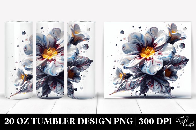 Abstract Glossy Primrose | 20 oz Tumbler example image 1