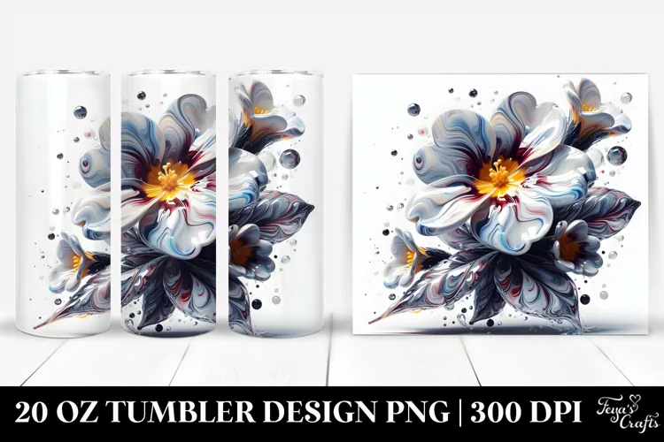 Abstract Glossy Primrose | 20 oz Tumbler
