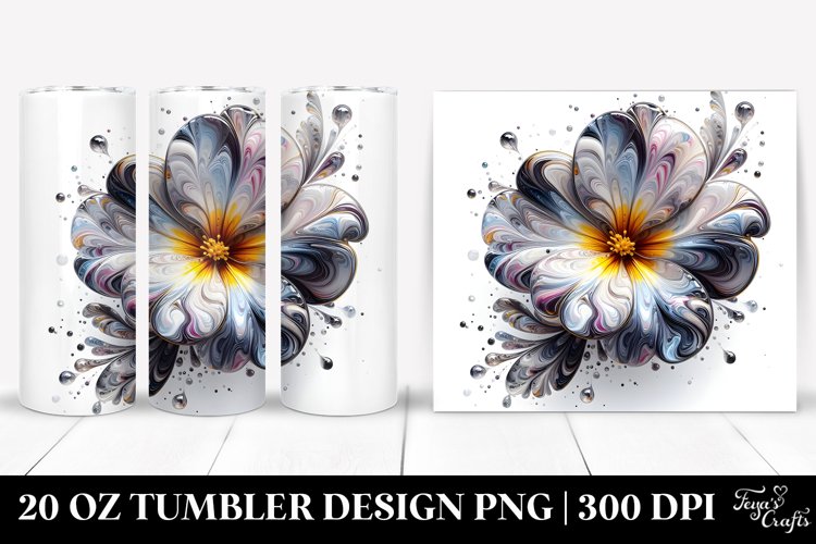 Abstract Glossy Primrose | 20 oz Tumbler example image 1