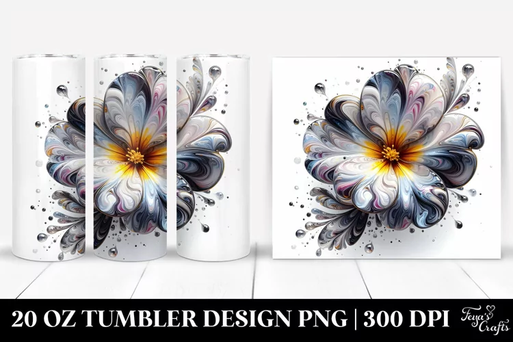 Abstract Glossy Primrose | 20 oz Tumbler
