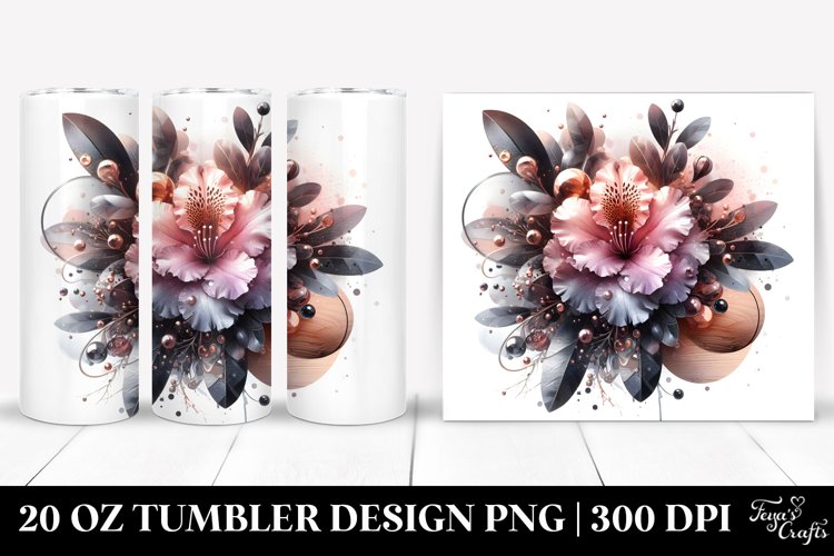 Abstract Shiny Rhododendron | 20 oz Tumbler example image 1