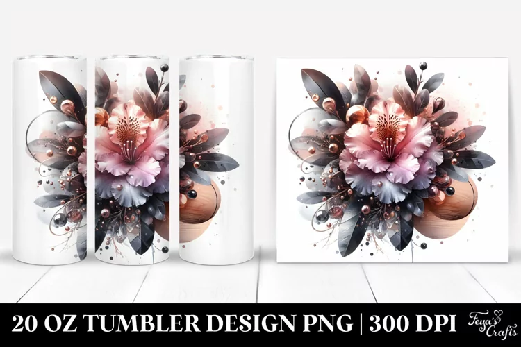 Abstract Shiny Rhododendron | 20 oz Tumbler