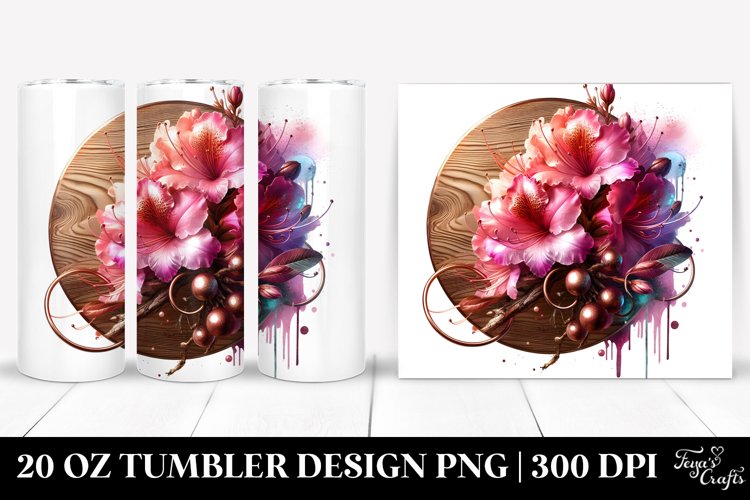 Abstract Shiny Rhododendron | 20 oz Tumbler example image 1