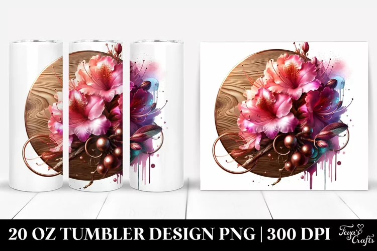 Abstract Shiny Rhododendron | 20 oz Tumbler